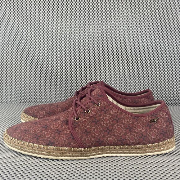 Disney x Call It Spring Aladdin Shoes Mens 10.5 Burgundy Genie Lamp Logo Lace Up - Picture 2 of 14